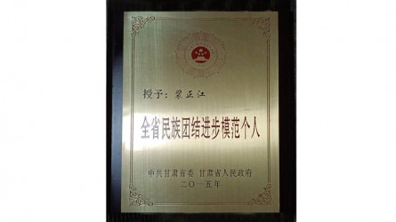 全省民族團(tuán)結(jié)進(jìn)步模范個人